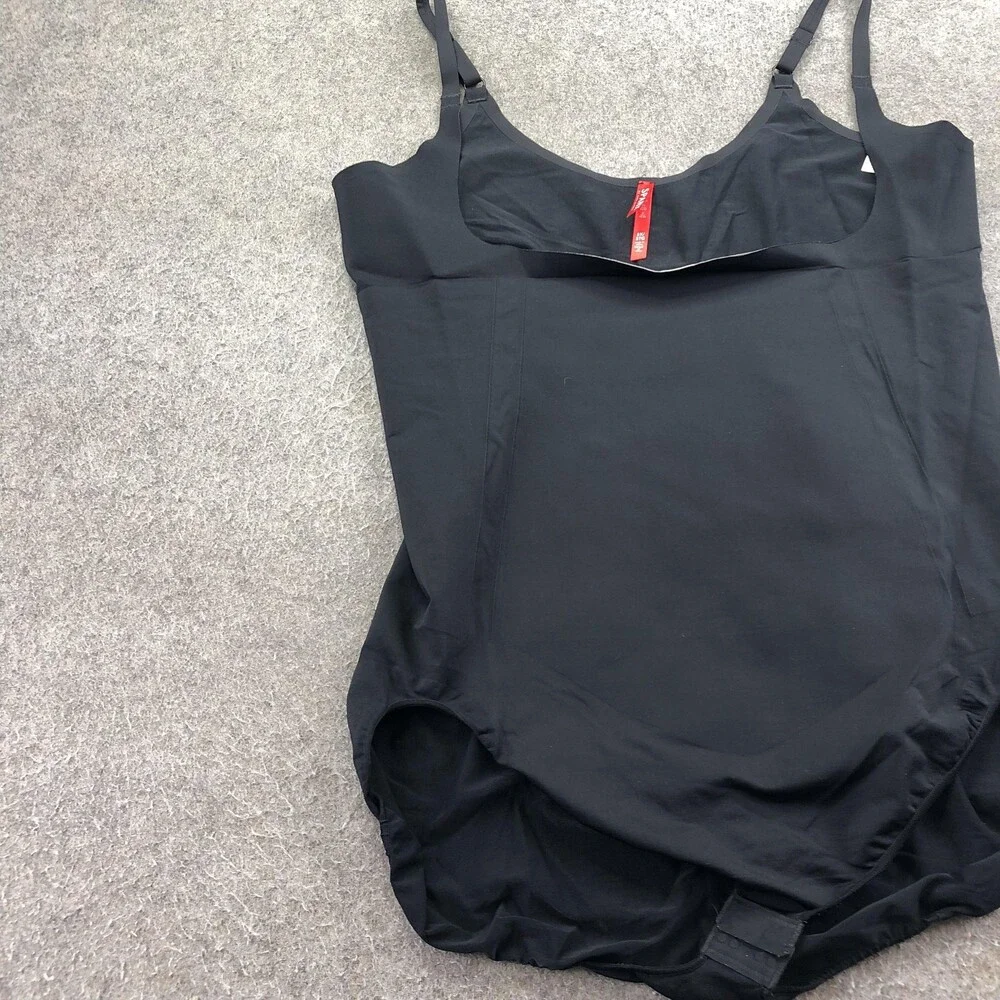 Spanx Shapewear Bodysuit Womens 3X Black Adjustable Straps Slimming Control